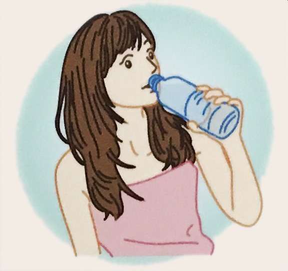 3) お水またはお白湯を飲む